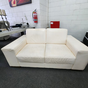 Cream 2 Seater in Leather